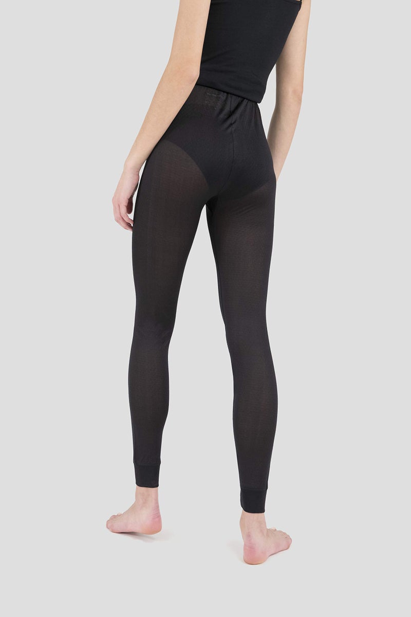 Terramar Women's Thermasilk Pointelle Pant, Black, X-Small - Image 3